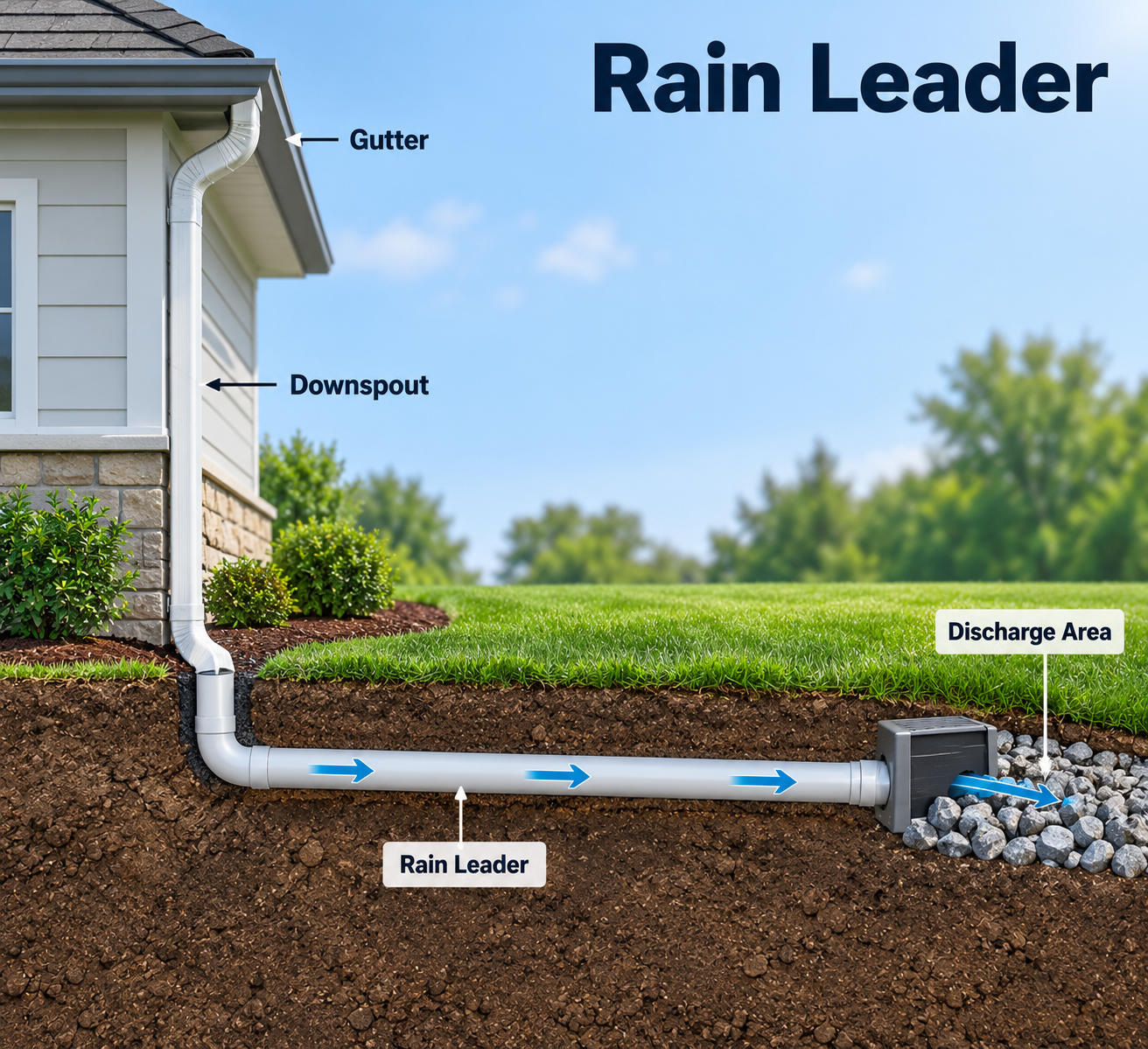 Rain Leader Drainage System Maryland